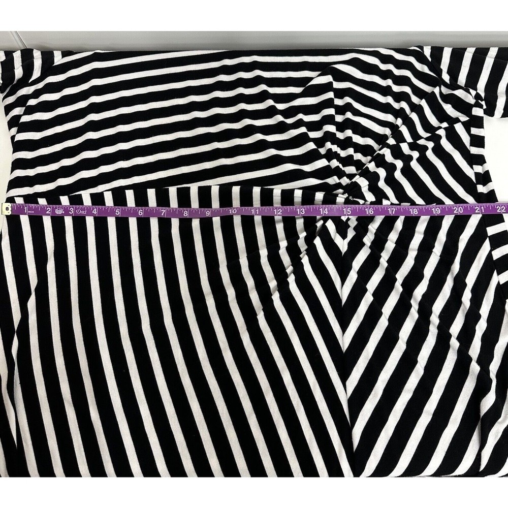 Lane Bryant Striped Side-Knot Midi Dress Womens 22/24 V-Neck Stretch 3/4 Sleeve - Picture 12 of 14